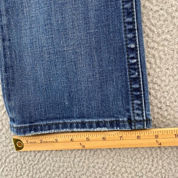 Miss Me Jeans Womens 30 Blue Medium Wash Denim Distressed Rhinestone Boot Cut* - Picture 13 of 14